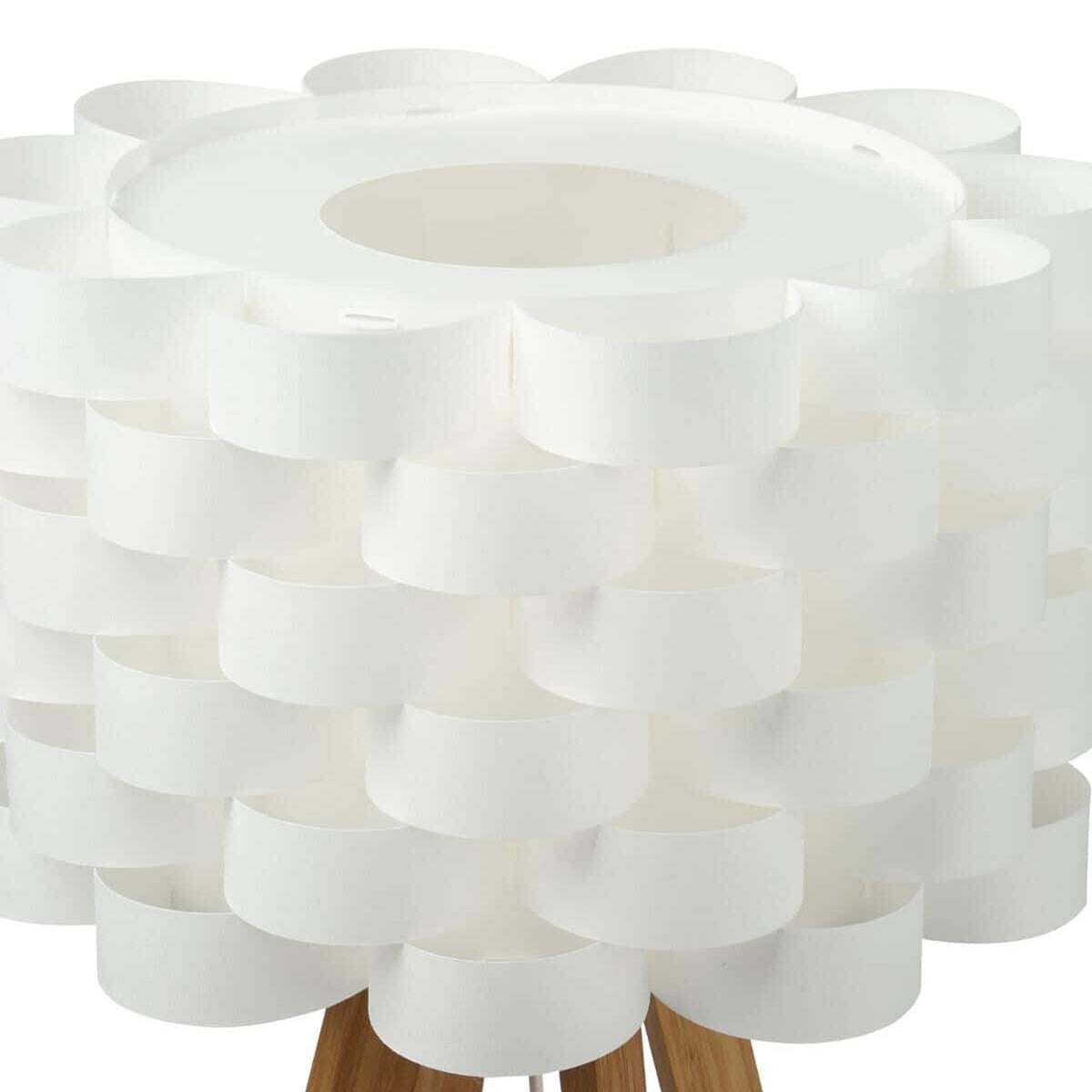 Lámpara de pie bambú blanco 50x150 cm casquillo E27 (5)