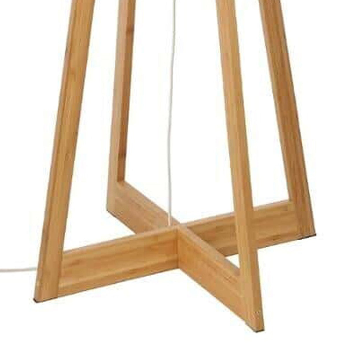Lámpara de pie bambú blanco 50x150 cm casquillo E27 (6)