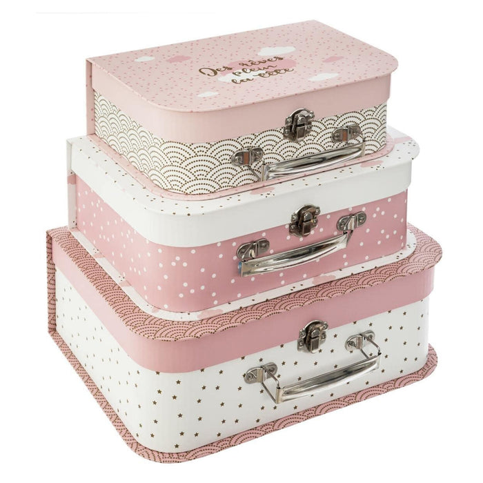 Set 3 maletitas infantiles madera 29,5x22,1x10,6cm