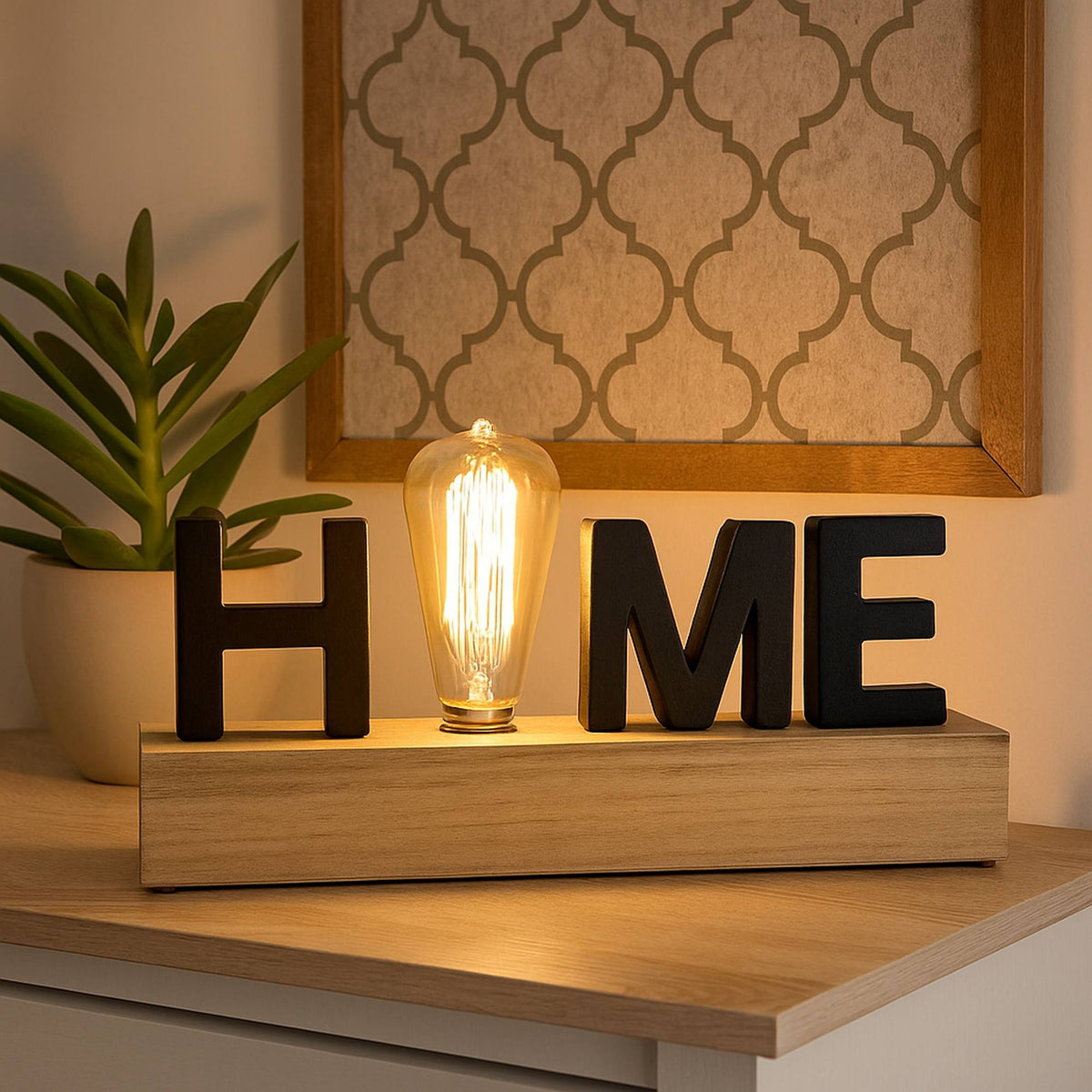 Decoración de palabras LED iluminada 34x8x16cm (3)
