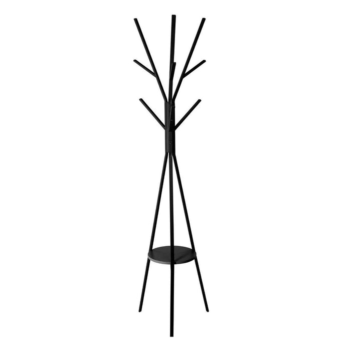 Perchero madera y metal MDF negro H.180cm 44x42cm
