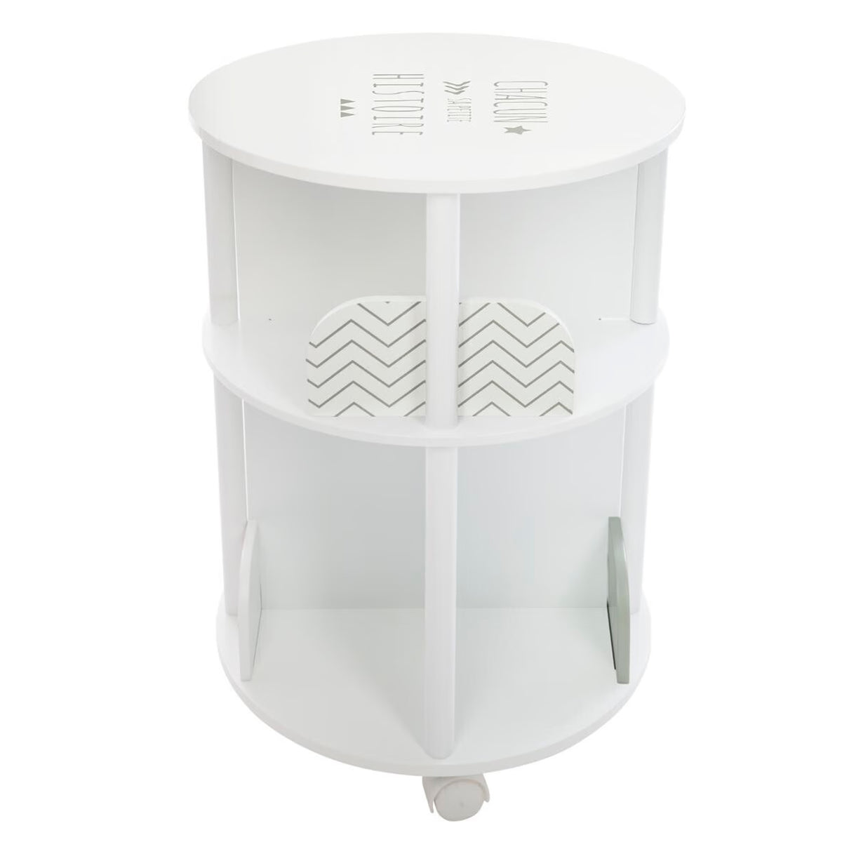 Librero redondo gris infantil Ø40x59cm (4)