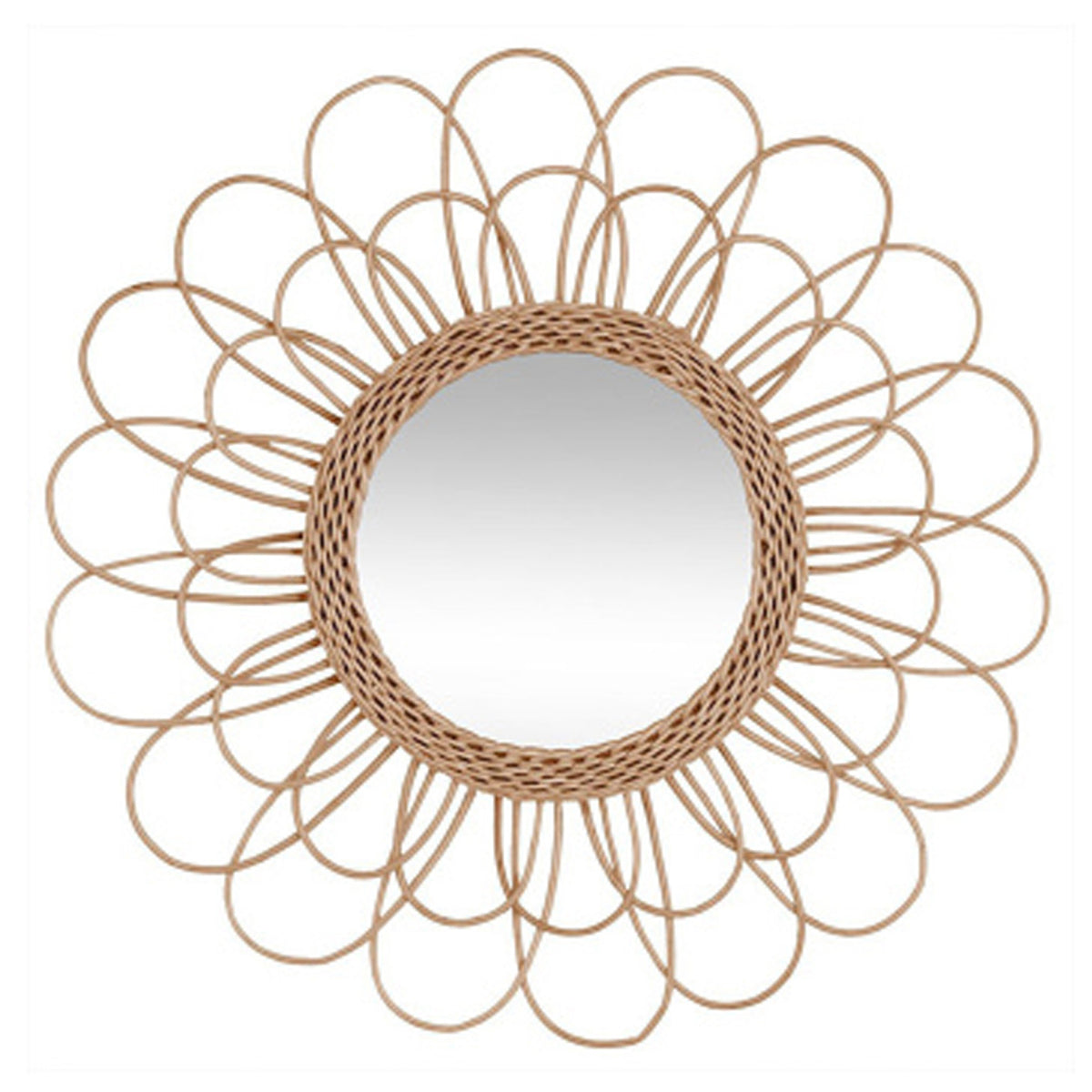 Espejo flor de ratán D.56cm