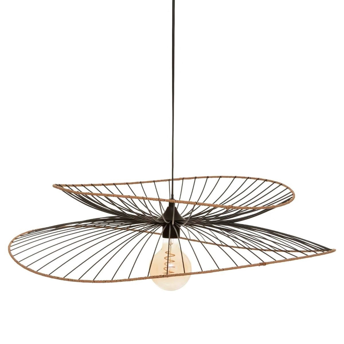Lámpara colgante Alara metal negro Ø69,5x17,5cm