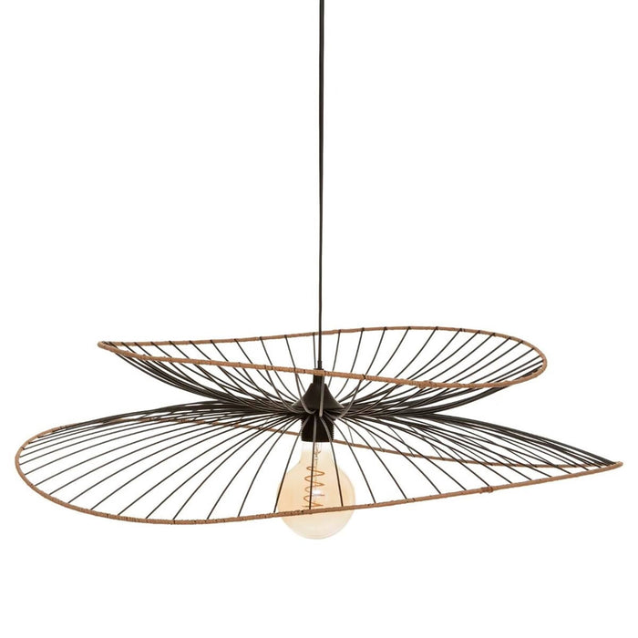 Lámpara colgante Alara metal negro Ø69,5x17,5cm