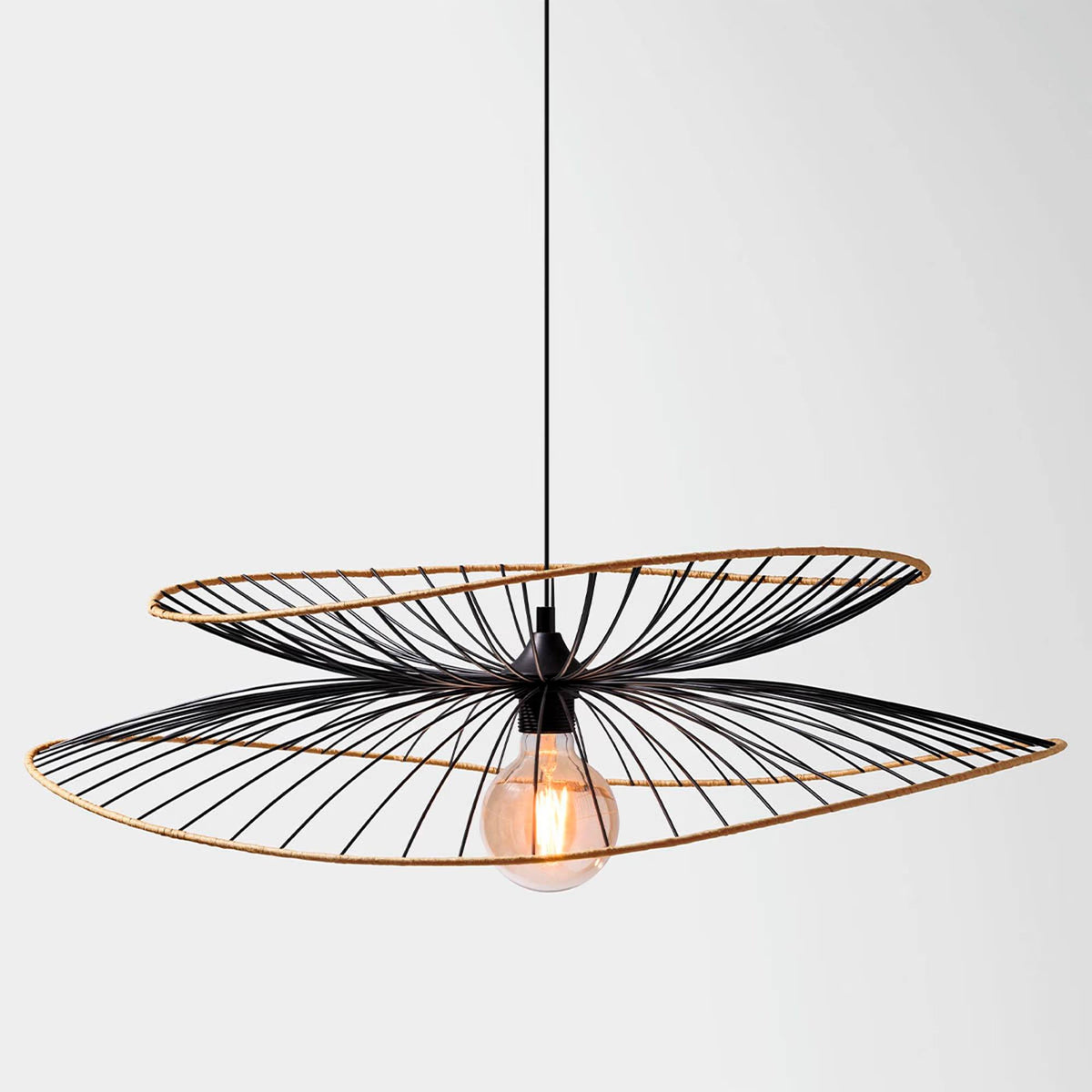 Lámpara colgante Alara metal negro Ø69,5x17,5cm (3)