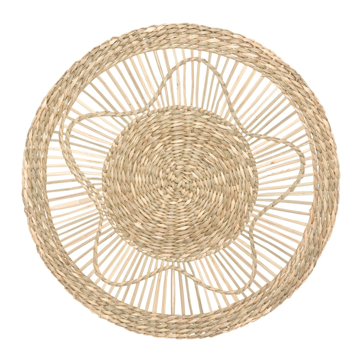 Decoración mural Seagrass fibra natural Ø18 Ø28 Ø38cm (4)