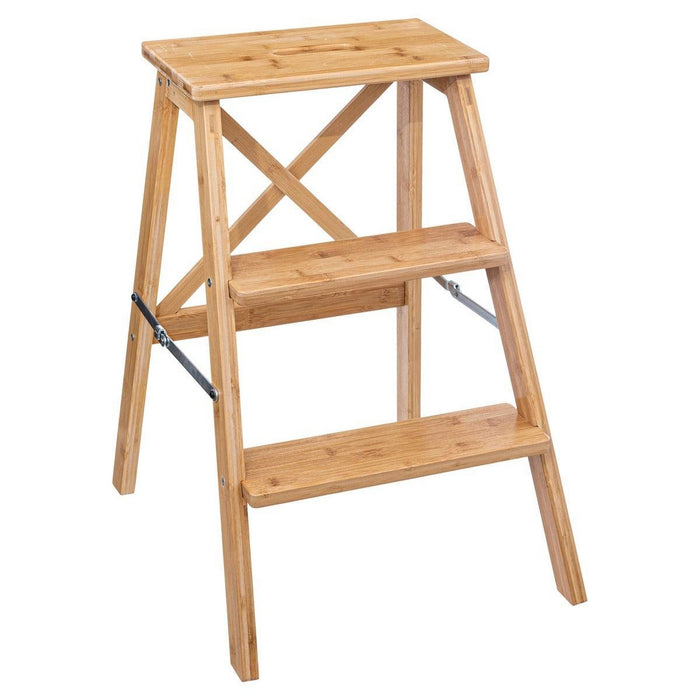 Escalera bambú 3 niveles 50x43,5x63,5cm