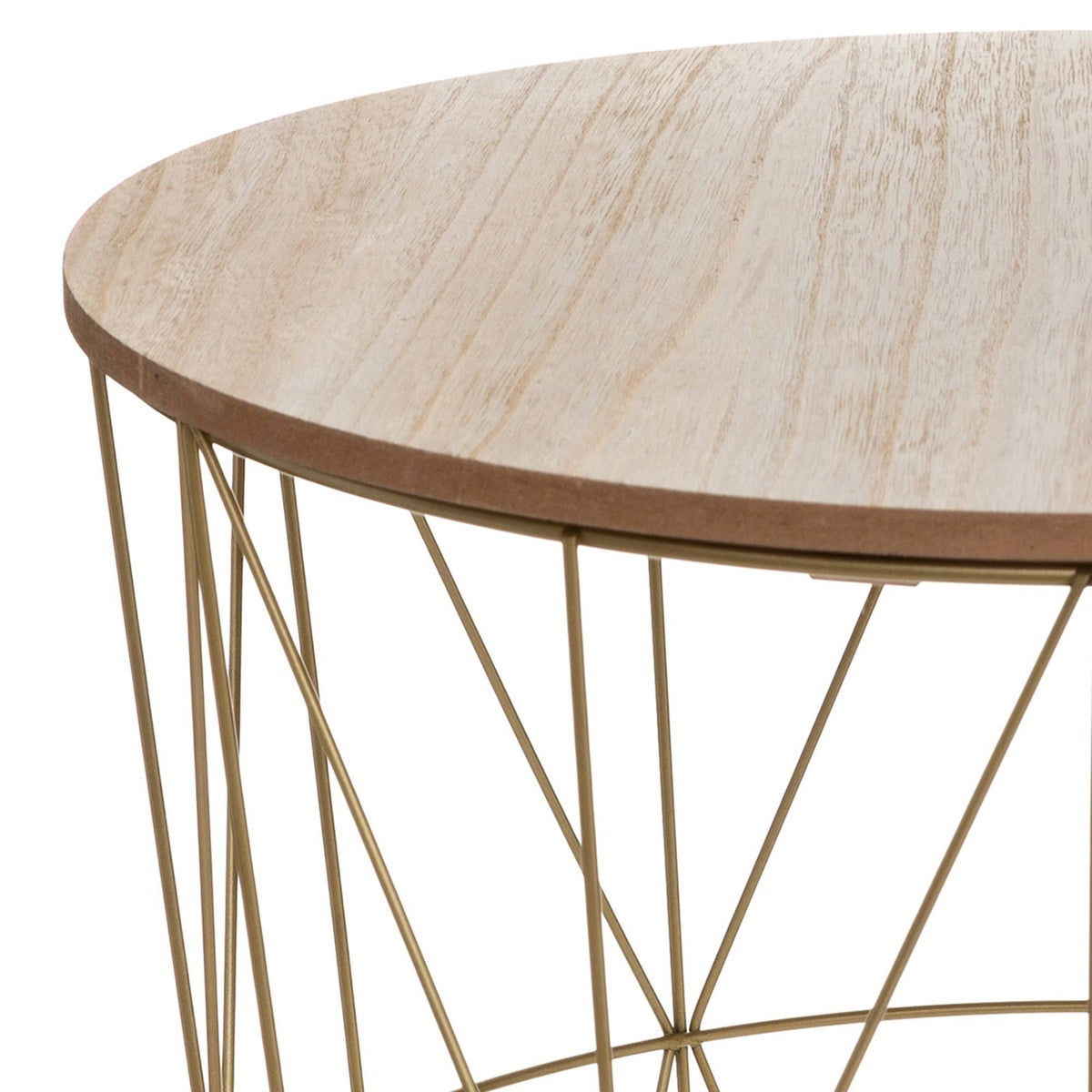 Mesa auxiliar de metal dorado Ø40x41cm (3)