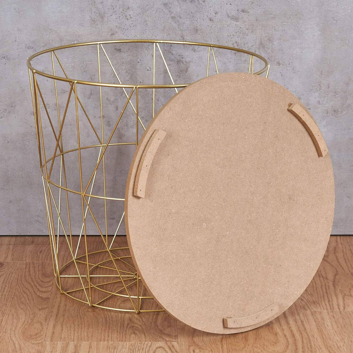 Mesa auxiliar de metal dorado Ø40x41cm (4)