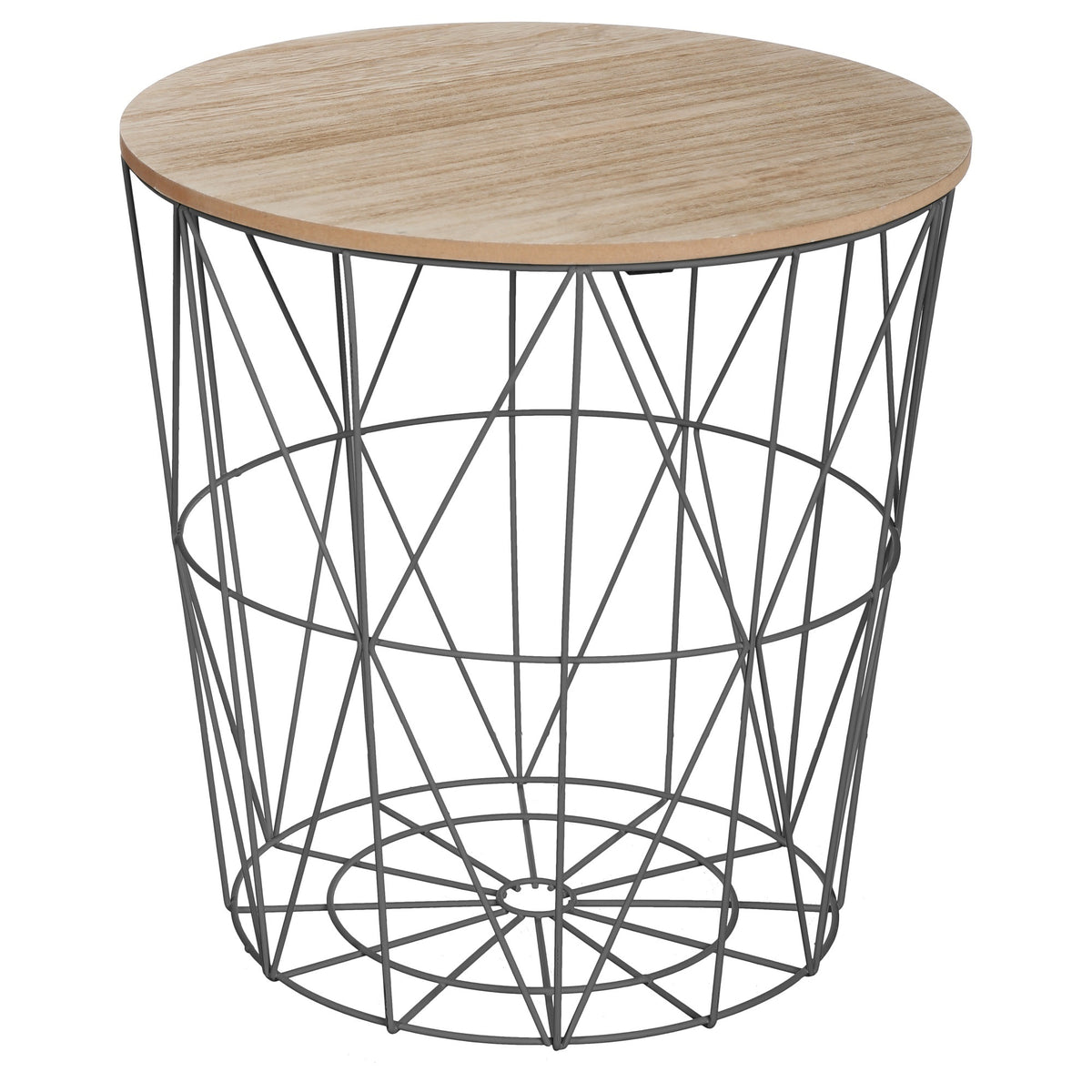 Mesa auxiliar de metal negro Ø40x41cm