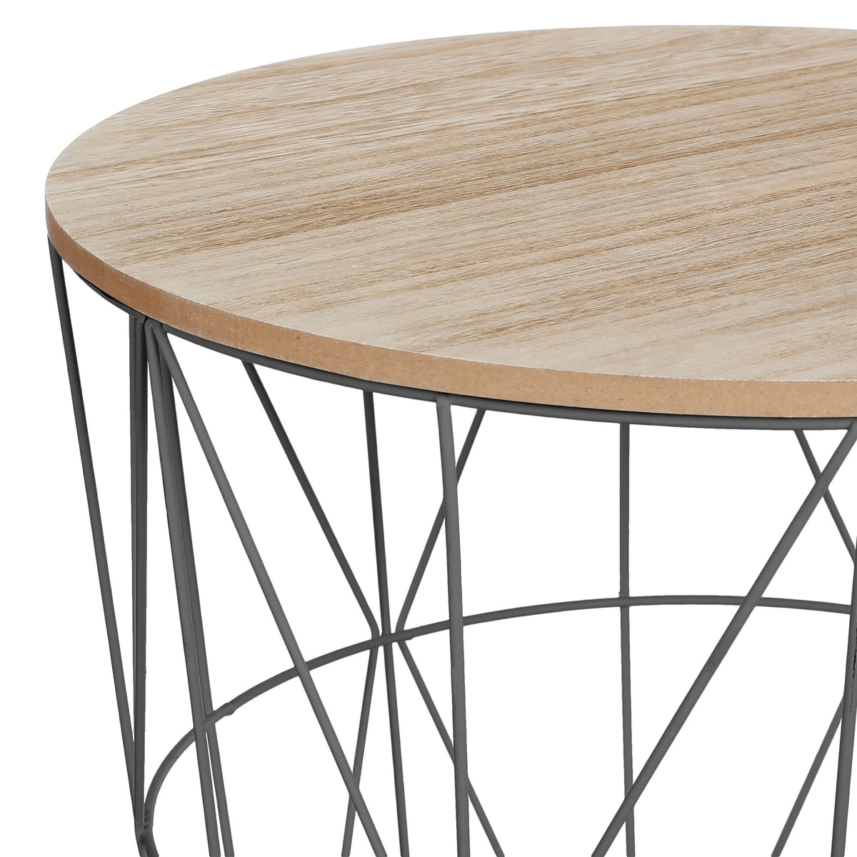 Mesa auxiliar de metal negro Ø40x41cm (3)