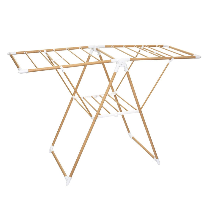 Tendedero plegable acero inox marrón 136x52x92cm