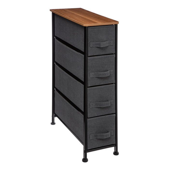Mueble de almacenaje 4 cajones gris oscuro 20x48x73,5 cm