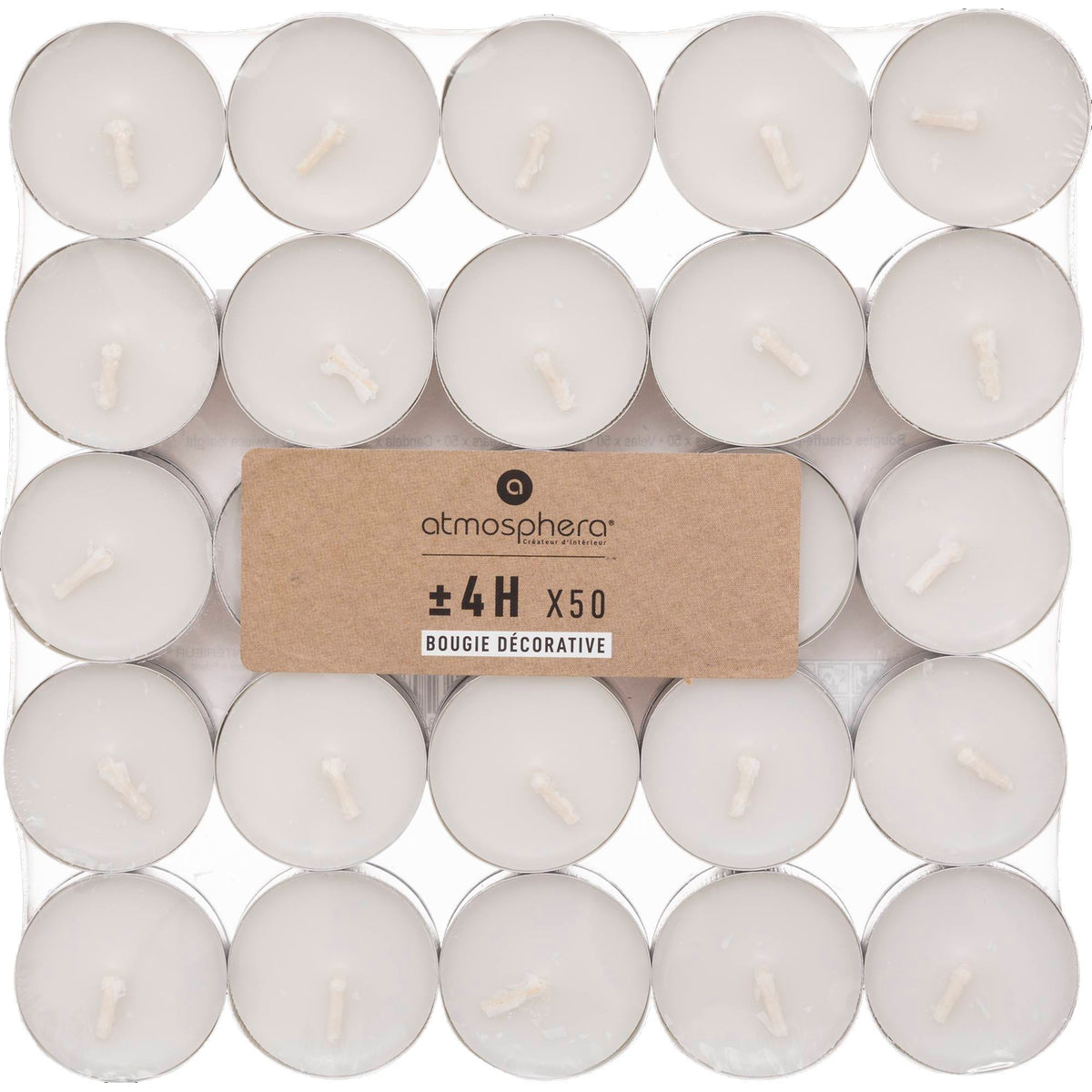 Lote de 50 velas blancas Ø3,8cm (3)