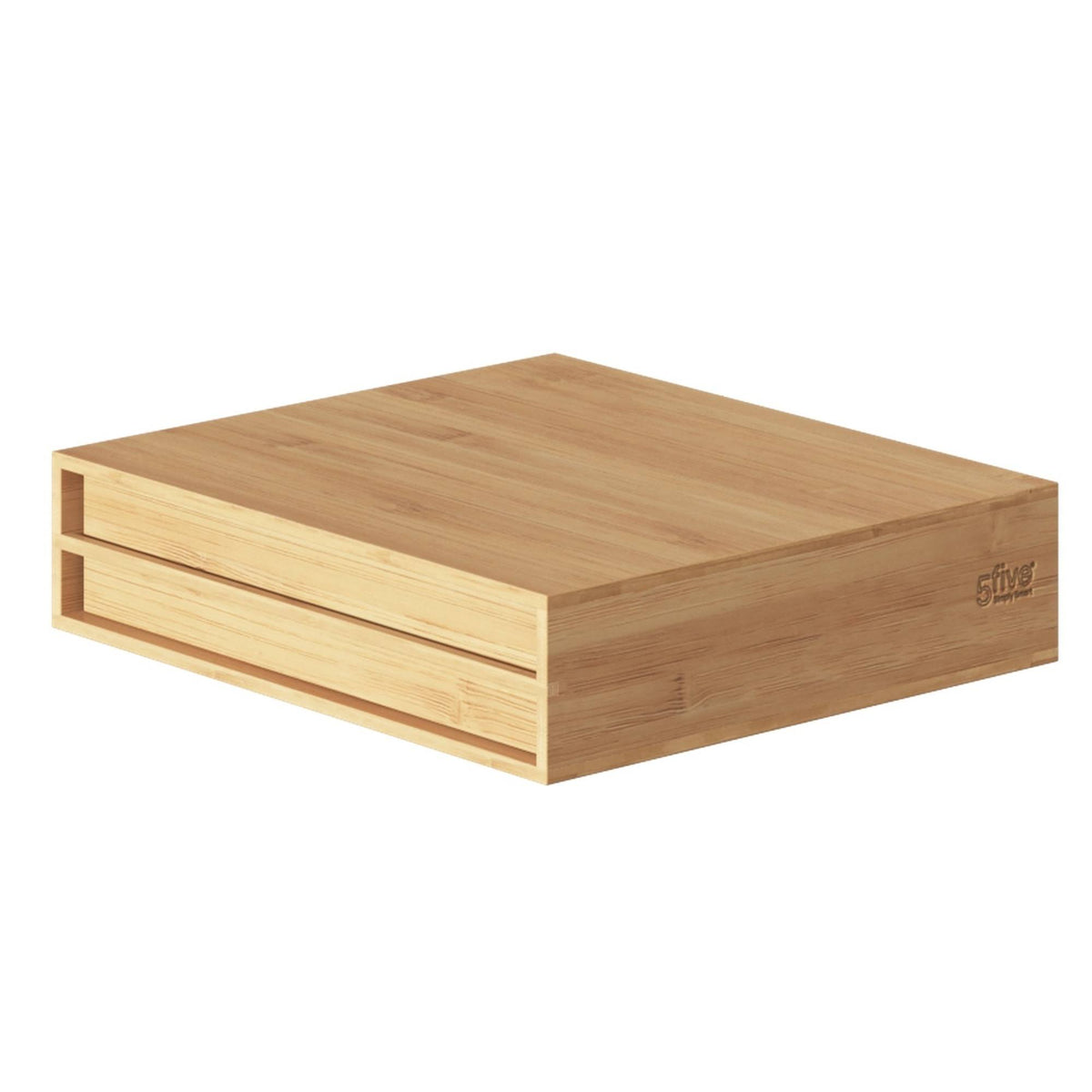 Portacápsulas bambú 1 cajón 34,5x30,5x8cm (9)