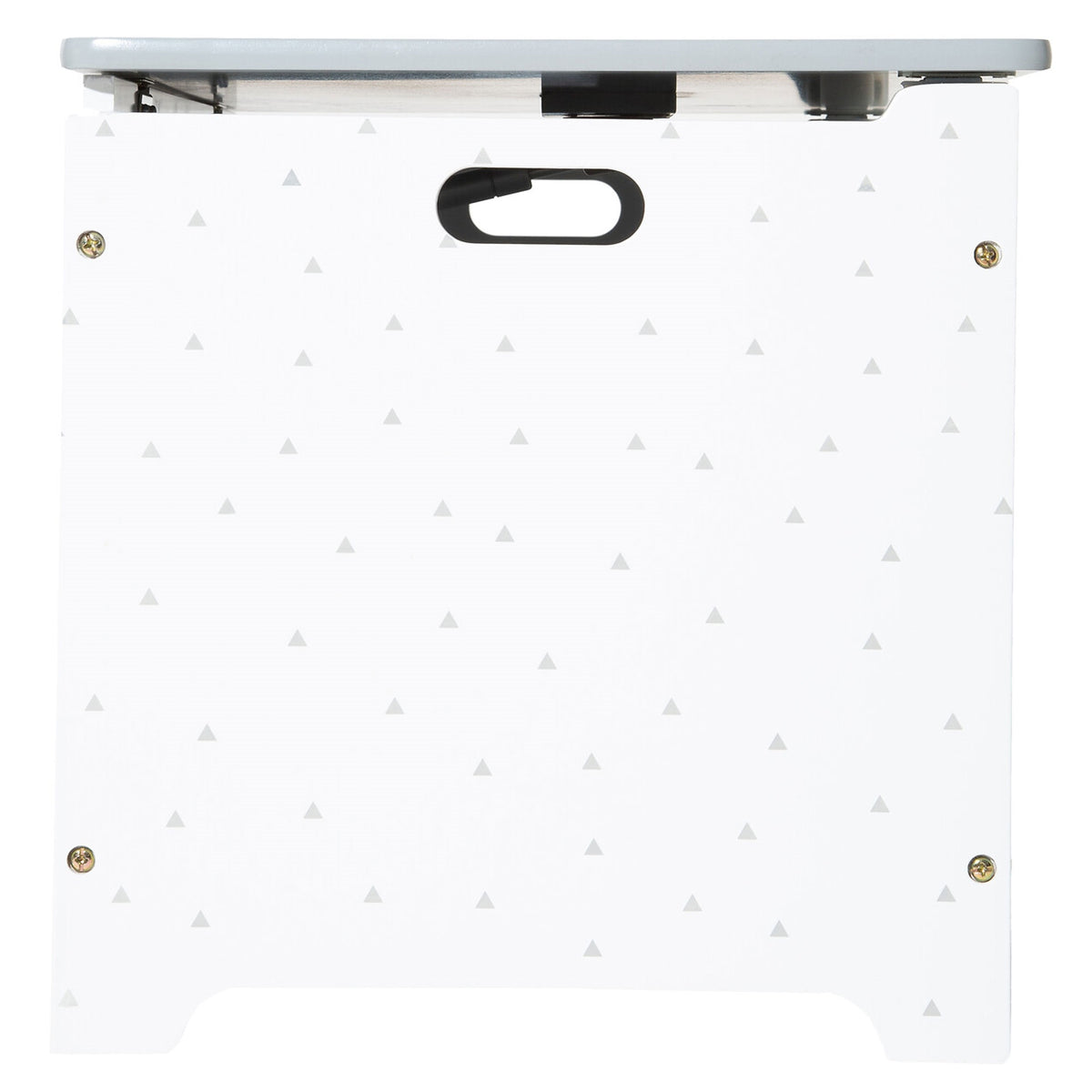 Baúl infantil para juguetes madera blanco y gris 58x37,5x38cm (4)