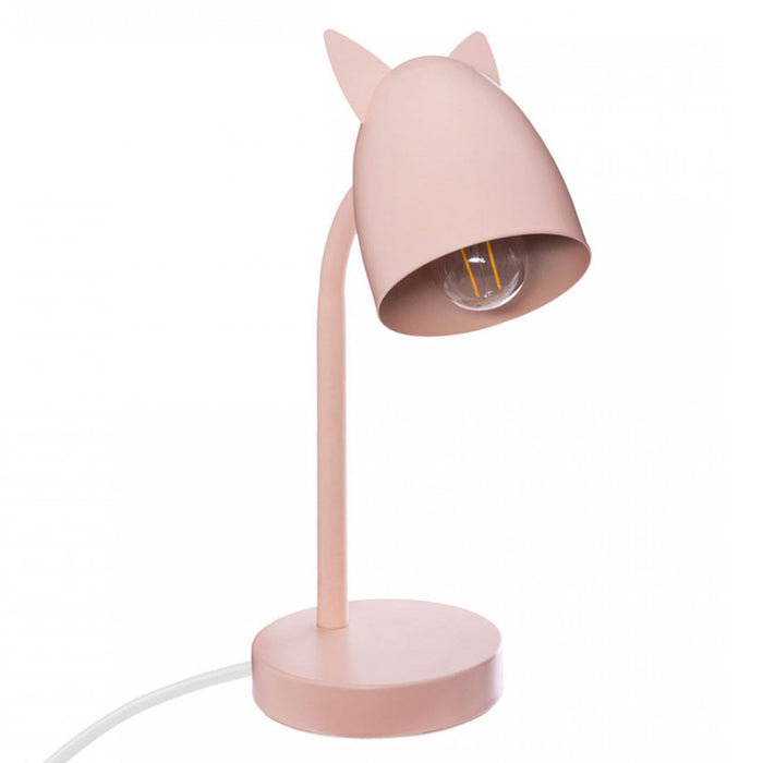 Lámpara infantil orejas metal rosa 18x12,5x31cm