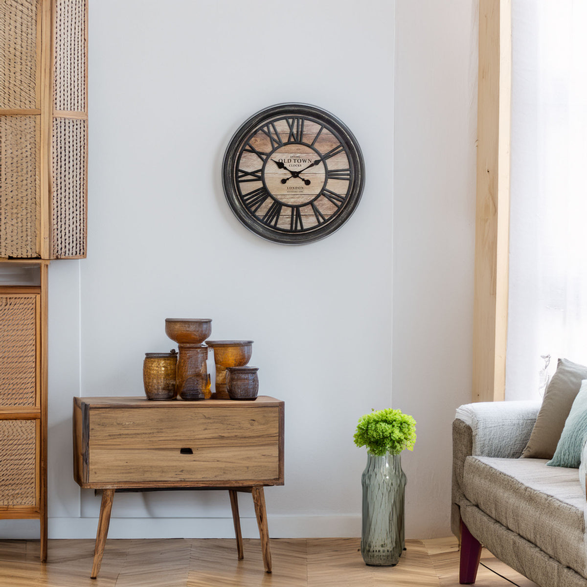 Reloj decorativo en relieve plástico Ø49cm (4)