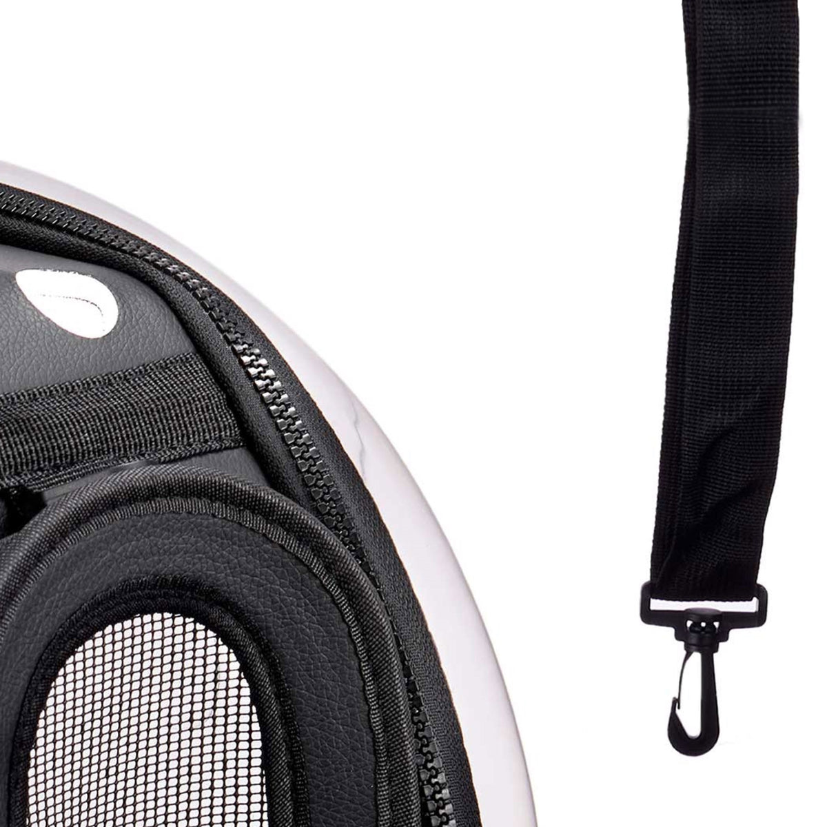 Transportín plegable pequeño para mascotas 37x22cm negro (3)