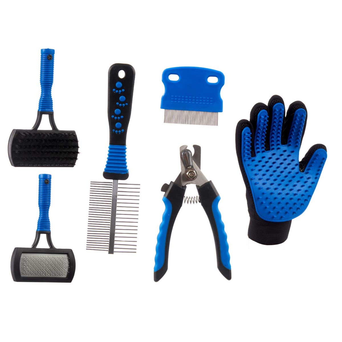 Set de cuidado para mascotas cepillo peine y accesorios