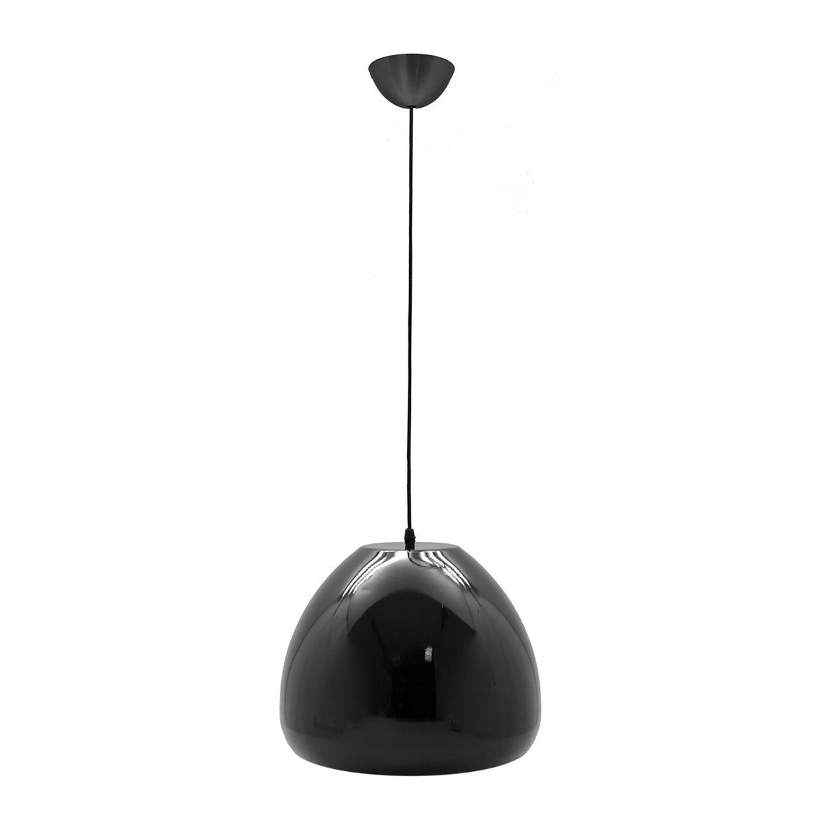 Lámpara colgante techo diseño globo negro acrílico Ø34x26cm