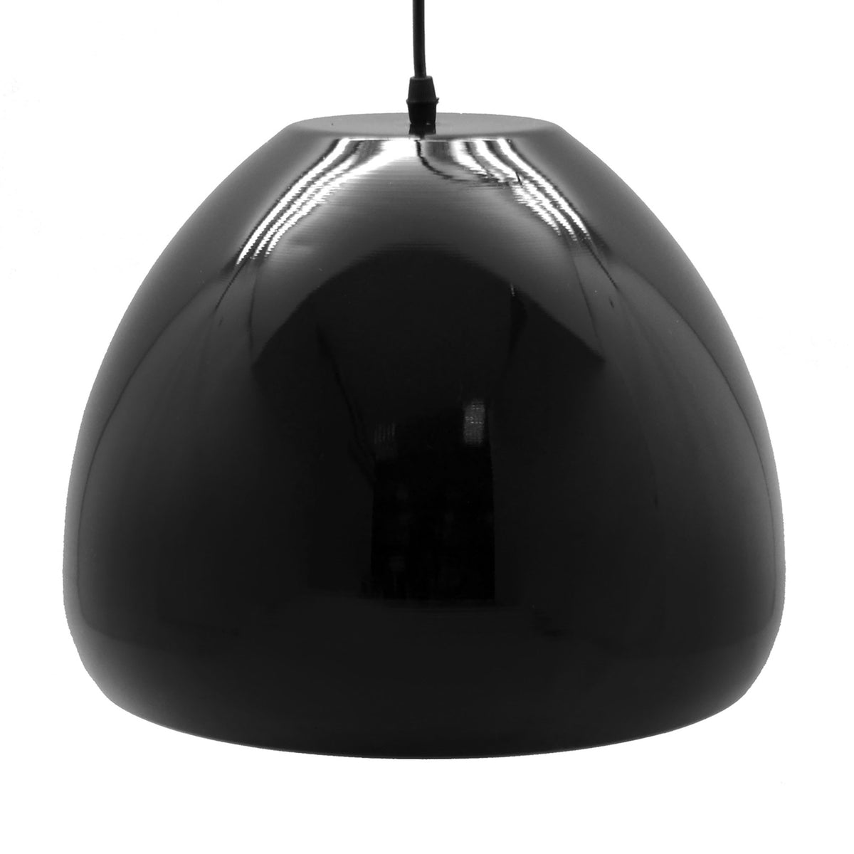 Lámpara colgante techo diseño globo negro acrílico Ø34x26cm (3)