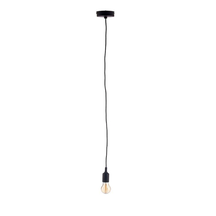 Lámpara colgante plástico negro diseño minimalista Ø9,7x9,4cm