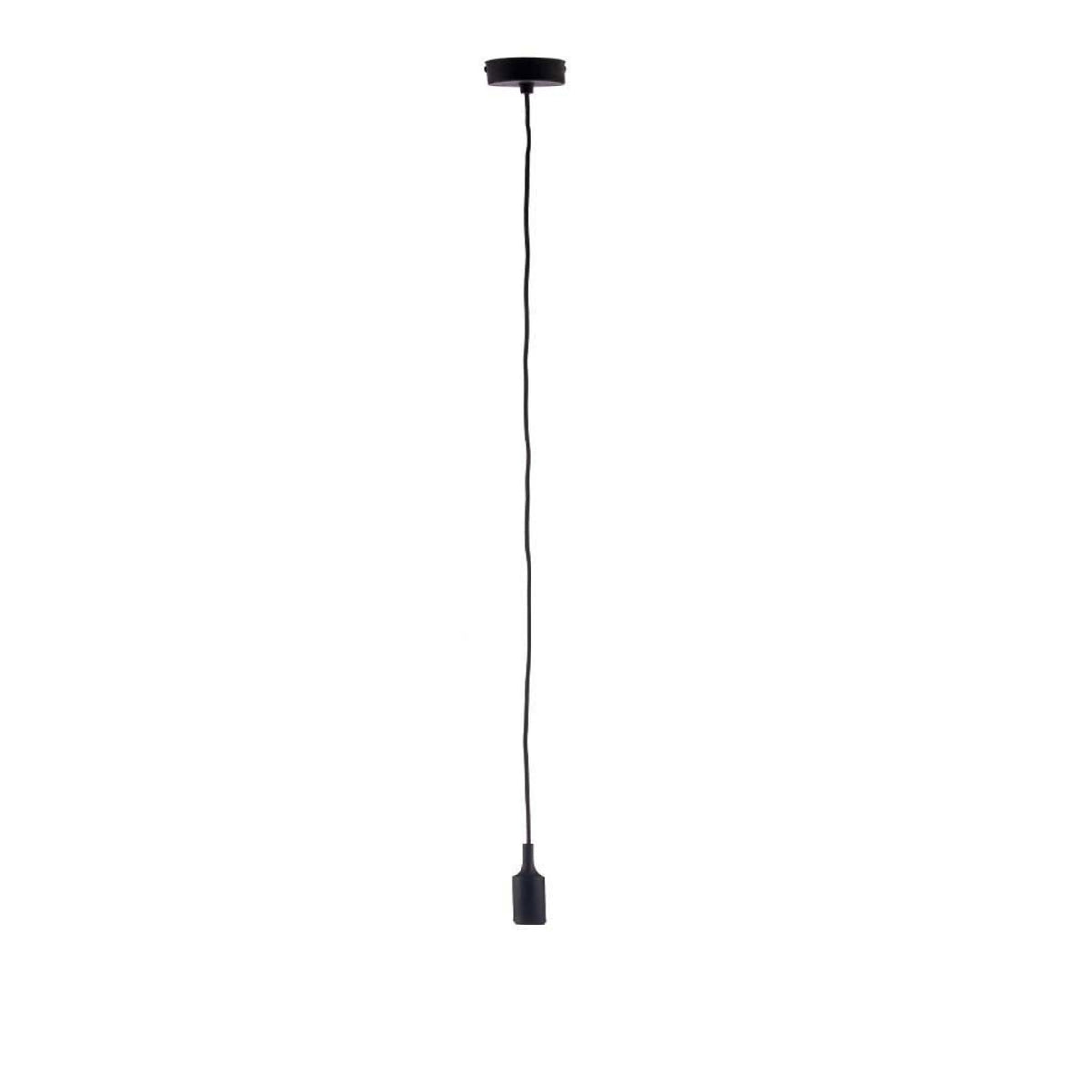 Lámpara colgante plástico negro diseño minimalista Ø9,7x9,4cm (3)
