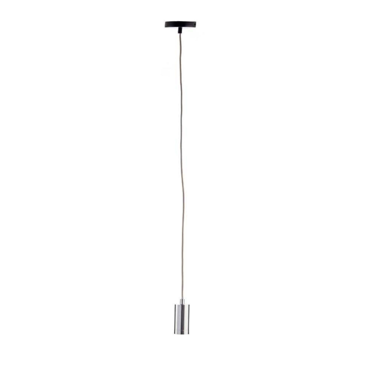 Lámpara colgante metal plata diseño minimalista Ø10x94,5cm (3)