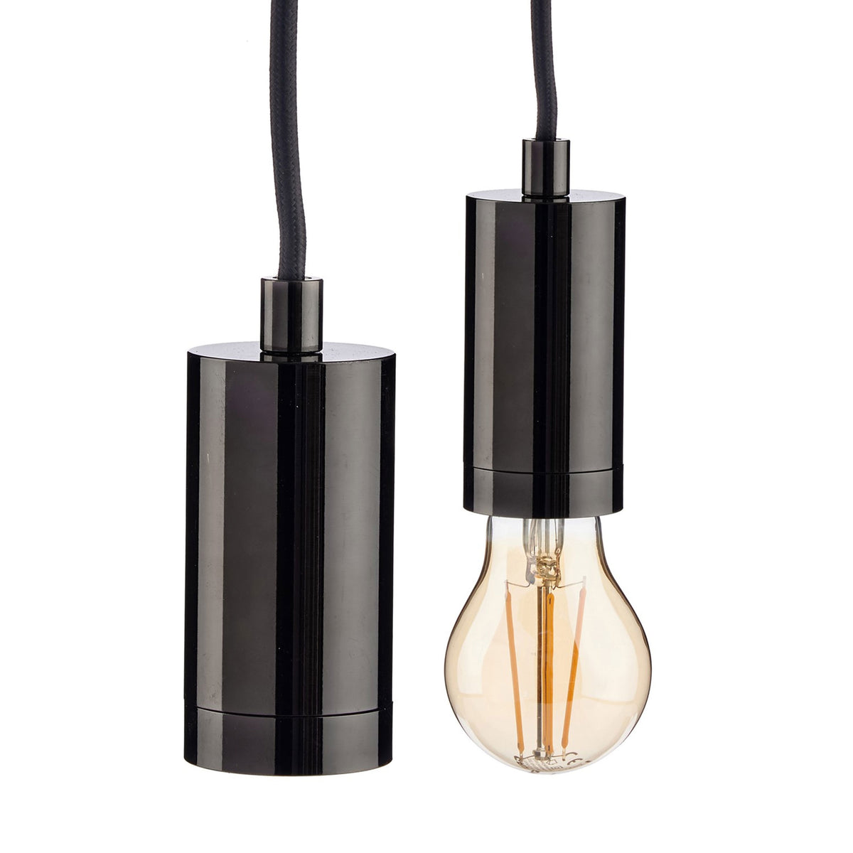 Lámpara colgante metal negro diseño minimalista Ø10x94,5cm (4)