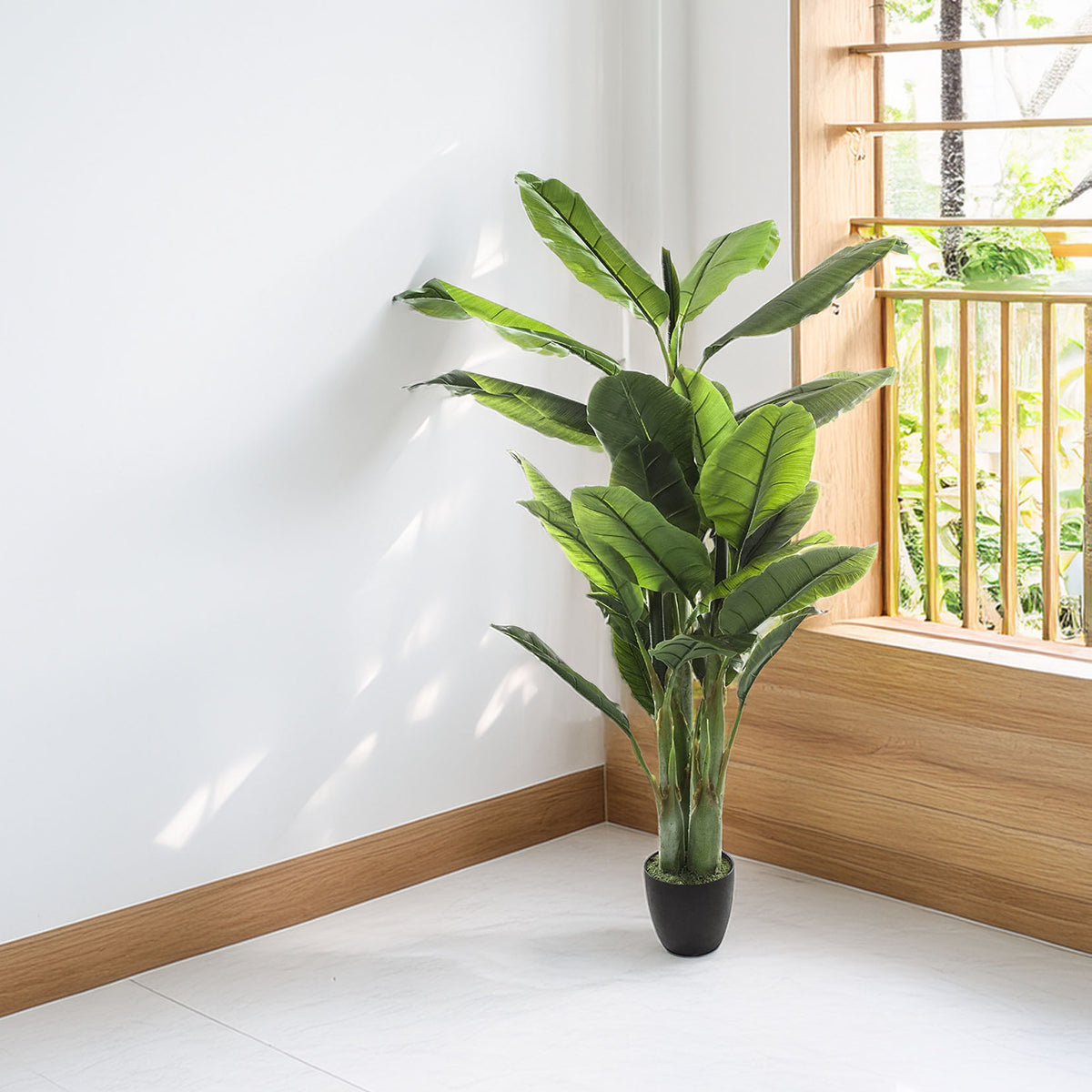 Planta de plátano artificial decorativa (4)