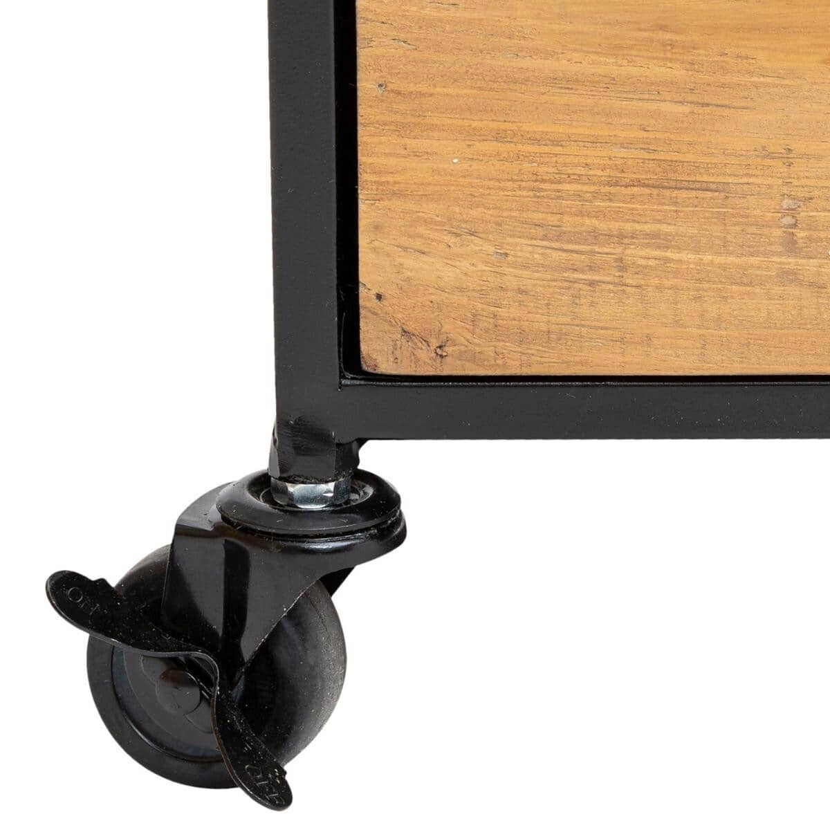 Cajonera archivos diseño retro metal y madera 42x37x87,5 cm (6)