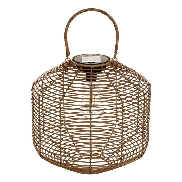 Lámpara solar de ratán color beige Ø30cm
