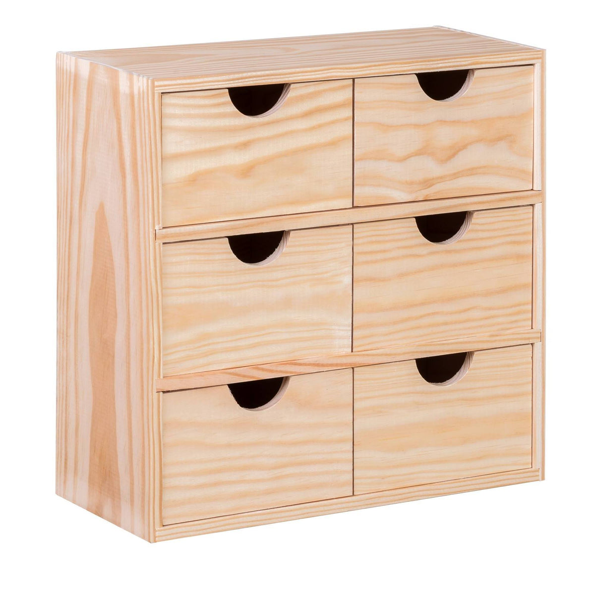 Cajonera miniblock 6 cajones madera de pino 35x14x32 cm