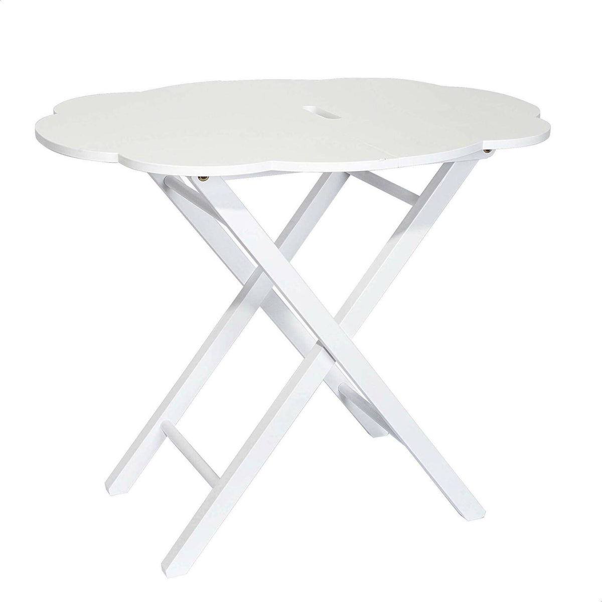 Mesa infantil plegable MDF blanca 62,5x48x51,5cm