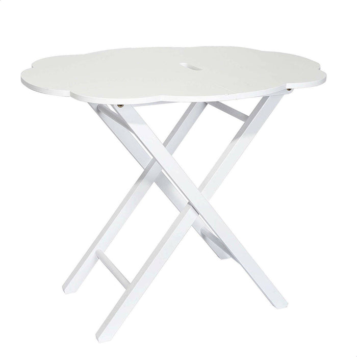 Mesa infantil plegable MDF blanca 62,5x48x51,5cm