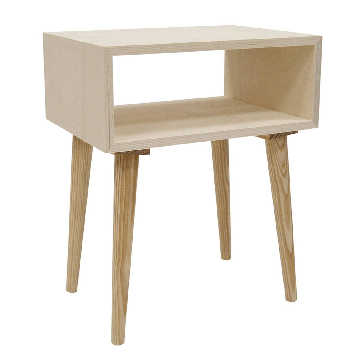 Mesa auxiliar Mercury sin barniz 40x30x50cm
