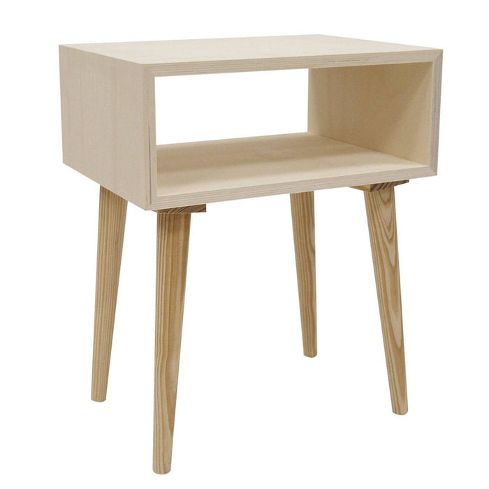 Mesa auxiliar Mercury sin barniz 40x30x50cm