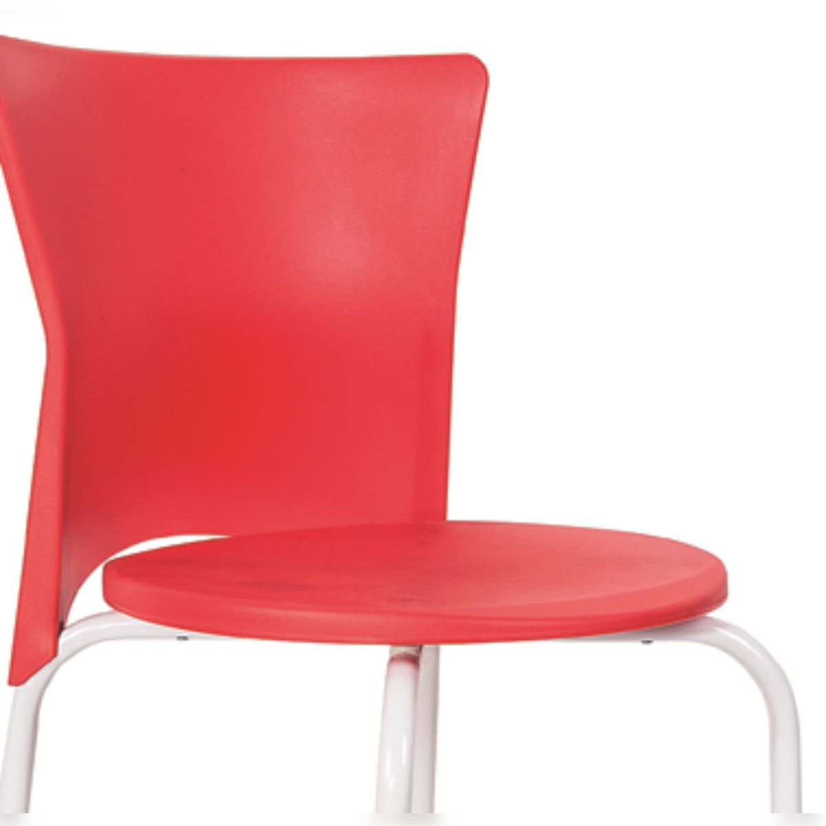 Silla apilable metálica roja H.70cm (3)
