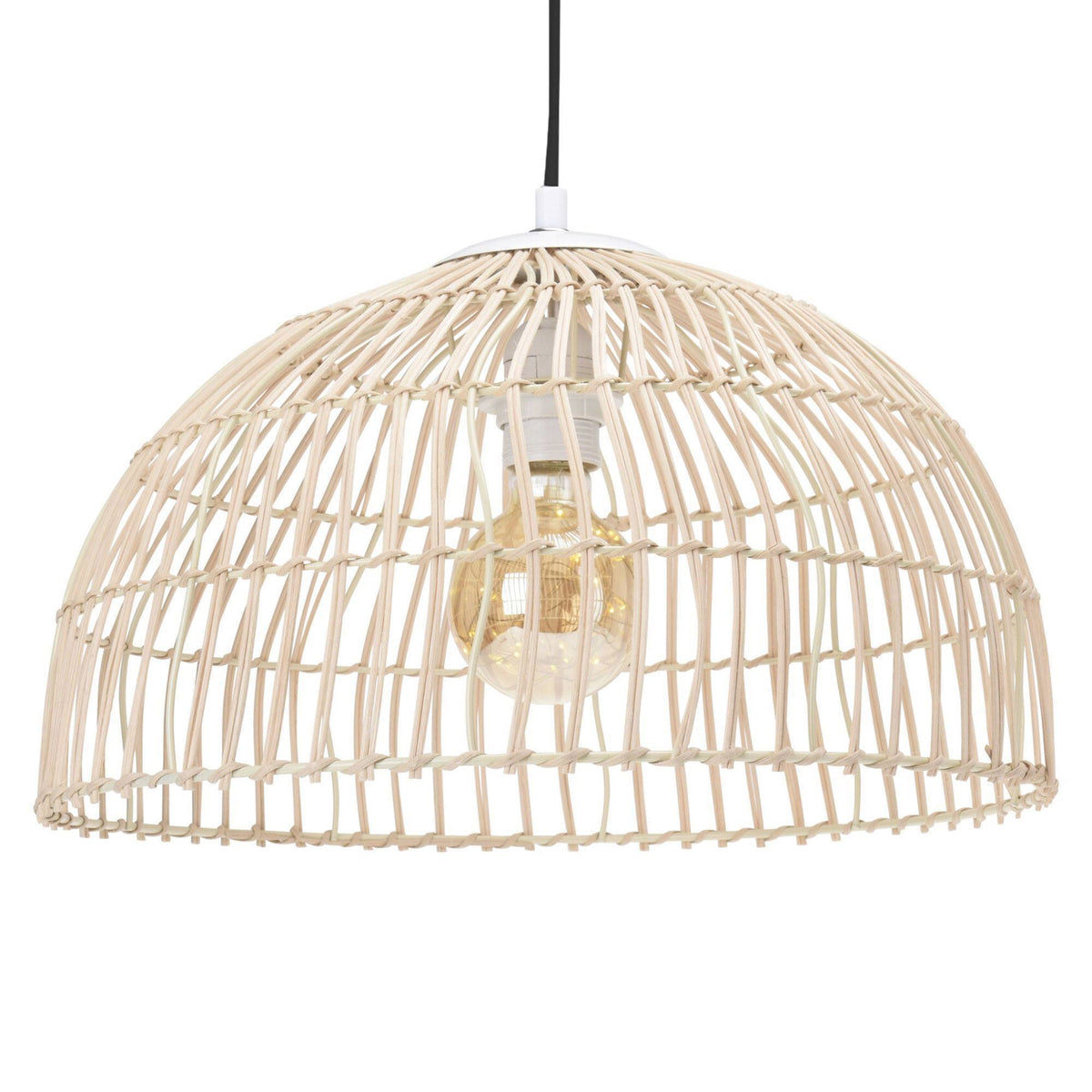 Lámpara colgante de ratán Ø41x24cm (3)