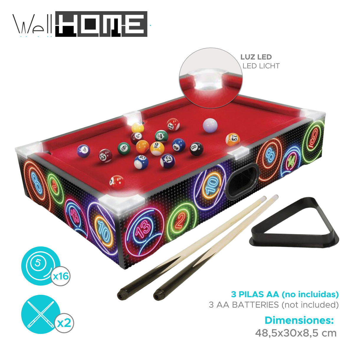 Juego de mini mesa de billar (2)