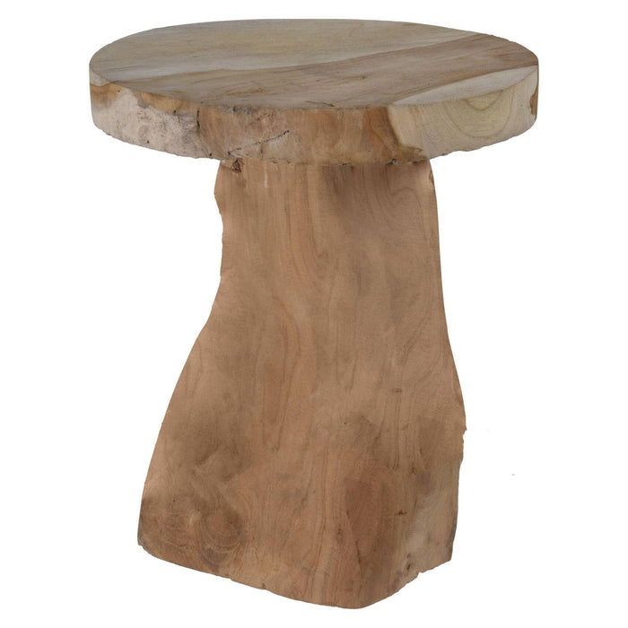 Taburete redondo de teca Ø25x30cm