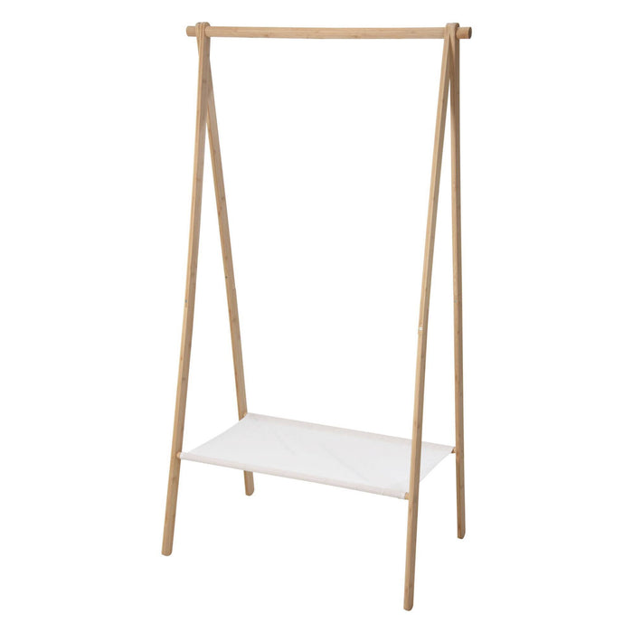 Perchero de bambú con estante 86x57x155cm