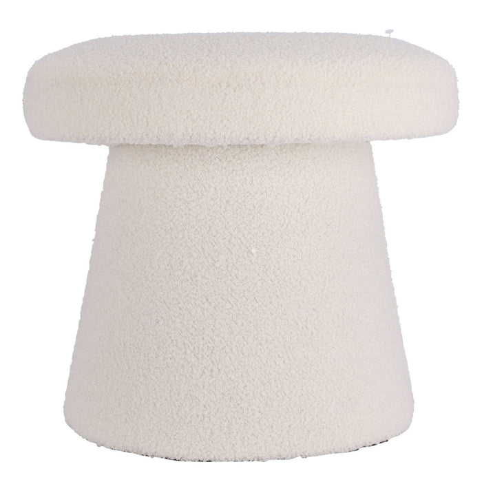 Taburete hongo reposapies color blanco Ø43x38cm