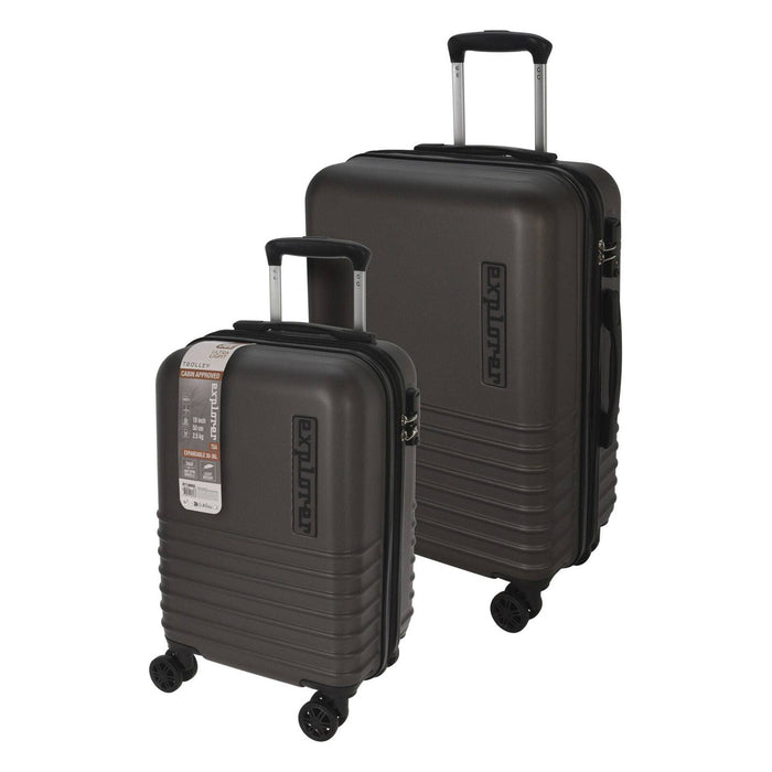 Juego 2 maletas ABS trolley 18'' y 22'' color gris