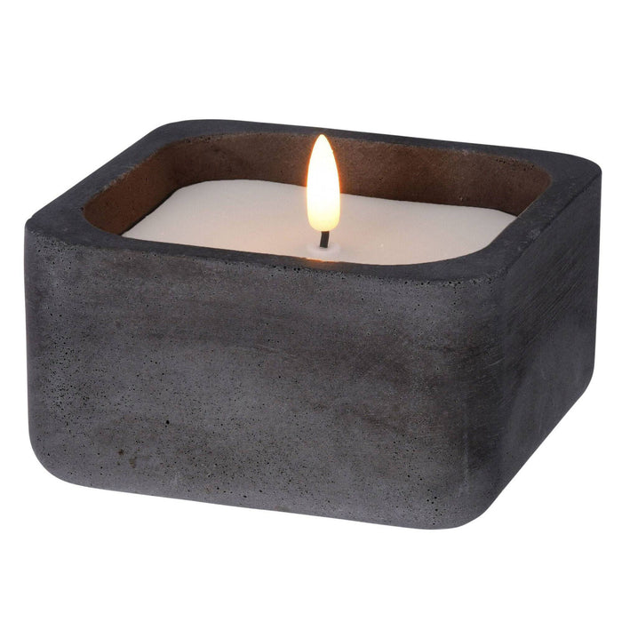 Vela LED cuadrada color negro 12x12x6,5cm
