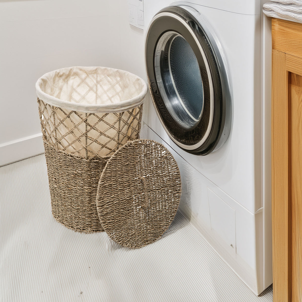 Cesta de mimbre con tapa color beige (4)