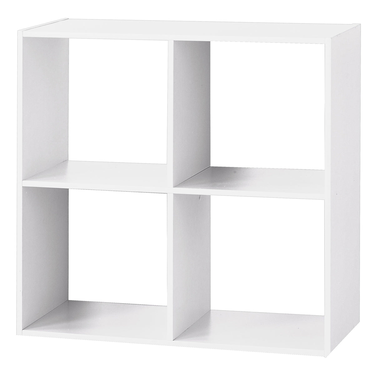 Estante de madera 4 compartimentos color blanco