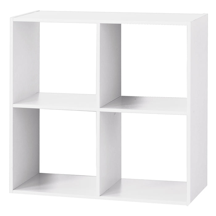 Estante de madera 4 compartimentos color blanco